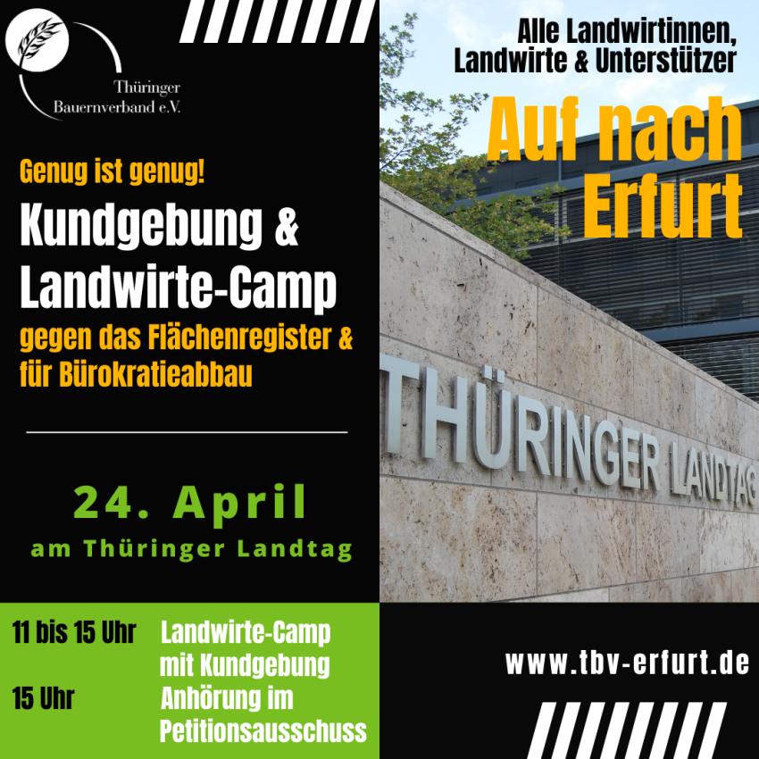 Medieneinladung: Landwirte versammeln sich vor dem Landtag